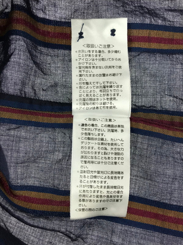 【中古品】【メンズ】 VIVIENNE WESTWOOD MAN ヴィヴィアン ウエストウッド マン L/S STRIPE SHIRT VW-WR-89555 ロングスリーブ ストライプ ロングスリーブ Tシャツ 141-260522-rt-14-tagh サイズ：46 カラー：ネイビー 万代Net店