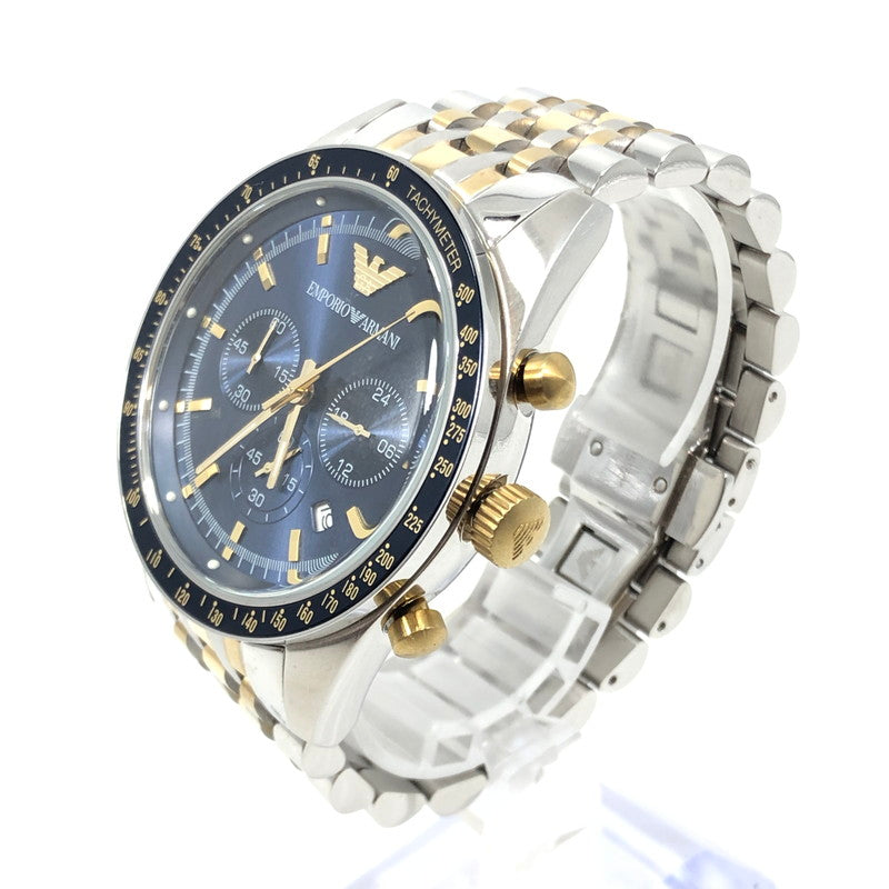 【中古品】【メンズ】 Emporio Armani エンポリオ・アルマーニ QUARTZ WATCH AR-6088 クォーツ 腕時計 197-260301-na-19-tag カラー：シルバー 万代Net店