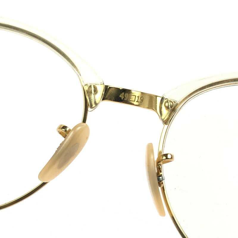 【現状渡し品】【メンズ】 Ray-Ban レイバン CLUBROUND SUNGLASSES RB4246-V クラブラウンド サングラス アイウェア アクセサリー 203-260301-na-04-tag サイズ：49□19 140 カラー：クリア/ゴールド 万代Net店