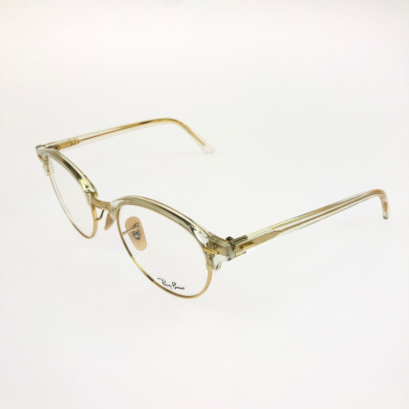 【現状渡し品】【メンズ】 Ray-Ban レイバン CLUBROUND SUNGLASSES RB4246-V クラブラウンド サングラス アイウェア アクセサリー 203-260301-na-04-tag サイズ：49□19 140 カラー：クリア/ゴールド 万代Net店