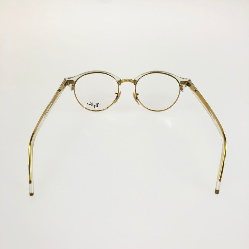 【現状渡し品】【メンズ】 Ray-Ban レイバン CLUBROUND SUNGLASSES RB4246-V クラブラウンド サングラス アイウェア アクセサリー 203-260301-na-04-tag サイズ：49□19 140 カラー：クリア/ゴールド 万代Net店