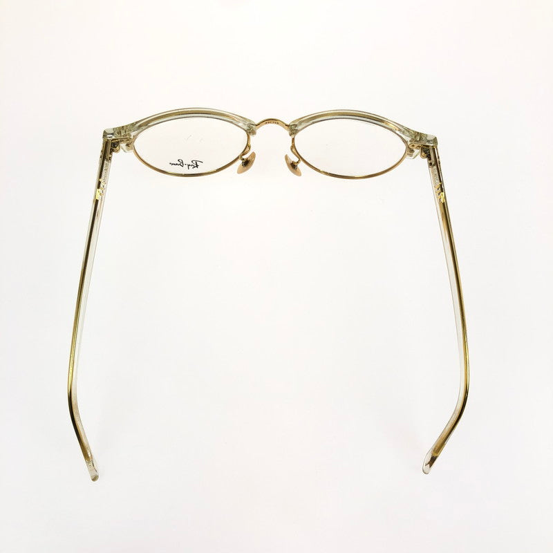【現状渡し品】【メンズ】 Ray-Ban レイバン CLUBROUND SUNGLASSES RB4246-V クラブラウンド サングラス アイウェア アクセサリー 203-260301-na-04-tag サイズ：49□19 140 カラー：クリア/ゴールド 万代Net店