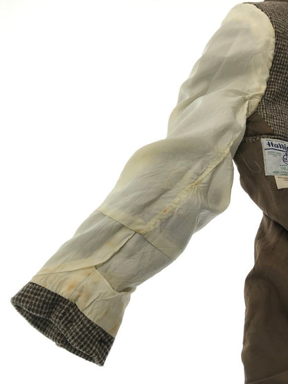 【現状渡し品】【メンズ】 スコットランド製 70～80's 2B CHECK WOOL TAILORED JACKET 70～80年代 2Bチェックウールテーラードジャケット 146-260304-rt-28-tag サイズ：不明 下記参照 カラー：ブラウン 万代Net店
