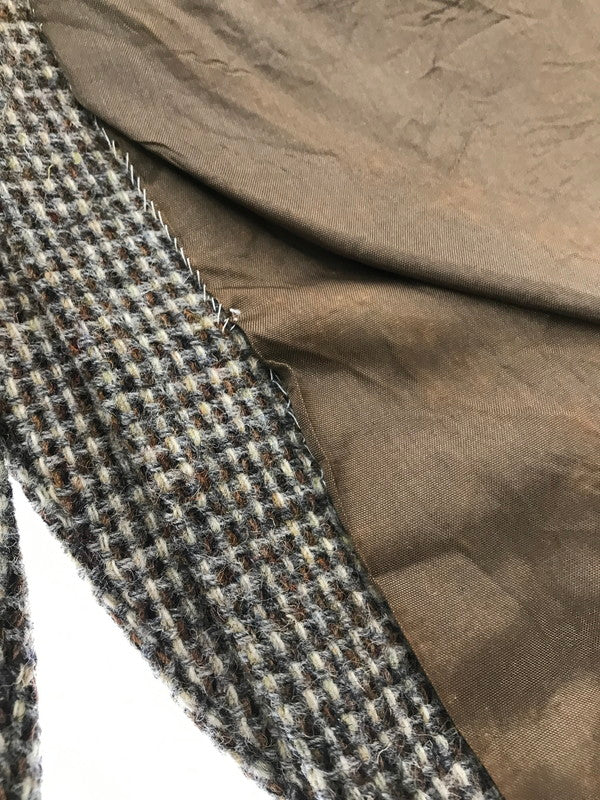 【現状渡し品】【メンズ】 スコットランド製 70～80's 2B CHECK WOOL TAILORED JACKET 70～80年代 2Bチェックウールテーラードジャケット 146-260304-rt-28-tag サイズ：不明 下記参照 カラー：ブラウン 万代Net店