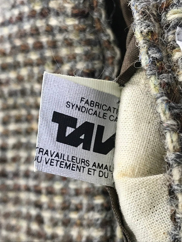 【現状渡し品】【メンズ】 スコットランド製 70～80's 2B CHECK WOOL TAILORED JACKET 70～80年代 2Bチェックウールテーラードジャケット 146-260304-rt-28-tag サイズ：不明 下記参照 カラー：ブラウン 万代Net店