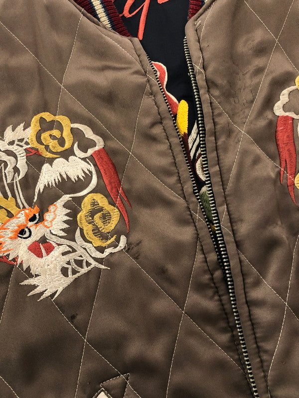 【ジャンク品】【メンズ】 TAILOR 東洋 テーラー トーヨー 90's REVERSIBLE SOUVENIR JACKET M18426 M品番 龍×舞妓 リバーシブル スーベニア ジャケット アウター 145-260204-rt-13-tag サイズ：M カラー：ブラック/ブラウン 万代Net店