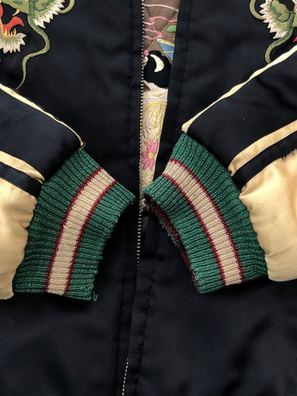 【ジャンク品】【メンズ】 TAILOR 東洋 テーラー トーヨー 90's REVERSIBLE SOUVENIR JACKET M18426 M品番 龍×舞妓 リバーシブル スーベニア ジャケット アウター 145-260204-rt-13-tag サイズ：M カラー：ブラック/ブラウン 万代Net店