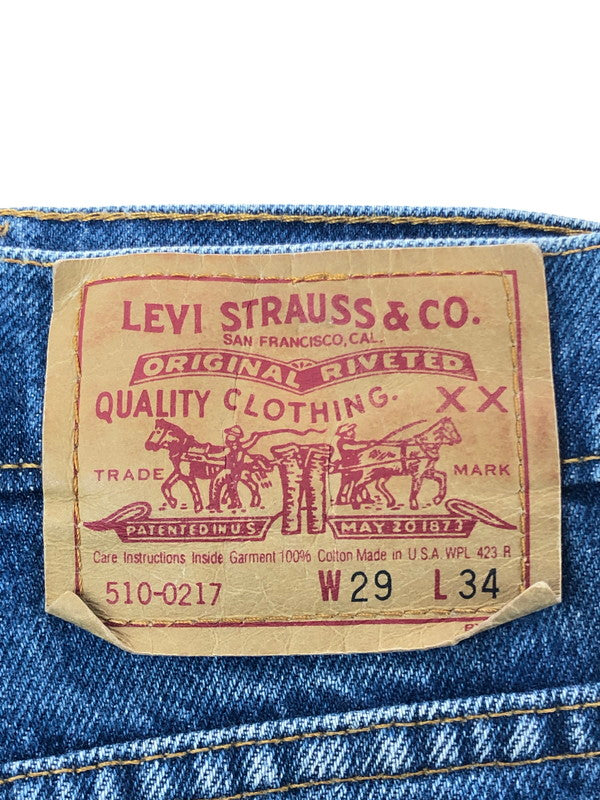 【中古品】【メンズ】 Levi's リーバイス 90’s 510 DENIM PANTS 510-0217 90年代 510 デニムパンツ USA製 525刻印 SMALL-E 92年製 157-260211-rt-09-tag サイズ：W29 L34 カラー：インディゴ 万代Net店