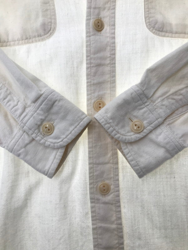 【中古品】【メンズ】 SUGAR CANE シュガーケーン L/S CHAMBRAY SHIRT WHITE SC25678 ロングスリーブ シャンブレー シャツ トップス 145-260820-rt-22-tag カラー：ホワイト 万代Net店