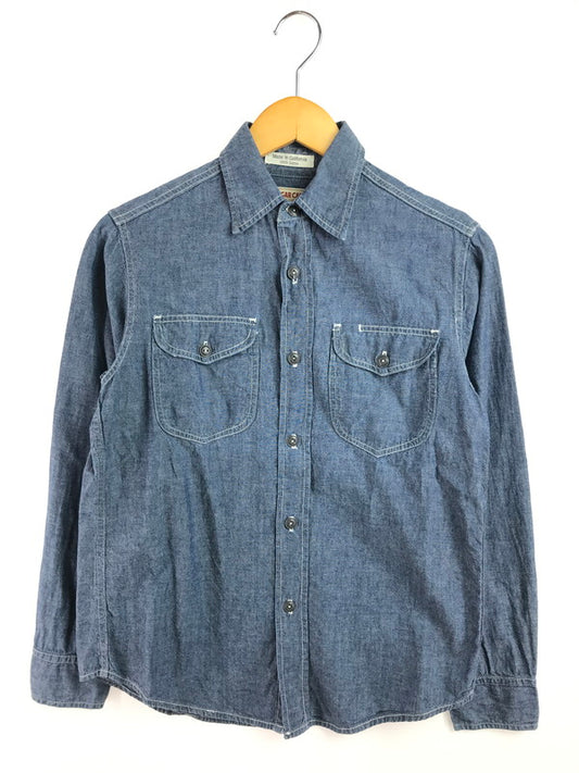 【中古品】【メンズ】 L/S CHAMBRAY WORK SHIRT シャンブレー ワークシャツ USA製 長袖シャツ 145-260225-na-04-tag サイズ：S カラー：ブルー 万代Net店