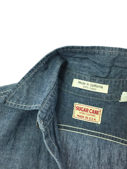 【中古品】【メンズ】 L/S CHAMBRAY WORK SHIRT シャンブレー ワークシャツ USA製 長袖シャツ 145-260225-na-04-tag サイズ：S カラー：ブルー 万代Net店