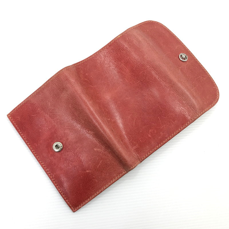 【現状渡し品】【メンズ】 SAAD サード SUN SYMBOL サンシンボル 三つ折り財布 201-260407-na-14-tag カラー：レッド系 万代Net店
