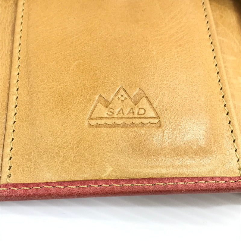 【現状渡し品】【メンズ】 SAAD サード SUN SYMBOL サンシンボル 三つ折り財布 201-260407-na-14-tag カラー：レッド系 万代Net店