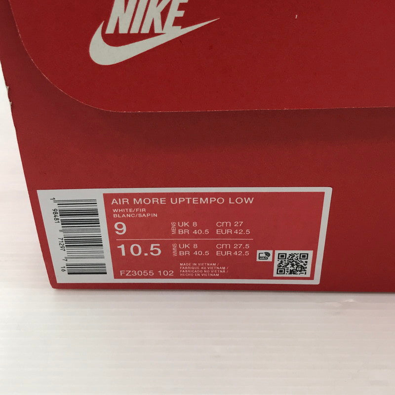 【中古美品】【メンズ】 NIKE ナイキ AIR MORE UPTEMPO LOW FZ3055-102 エア モアアップテンポ ロー モアテン "CELTICS" スニーカー 靴 160-260211-na-09-tag サイズ：27cm US 9 カラー：WHITE/FIR 万代Net店