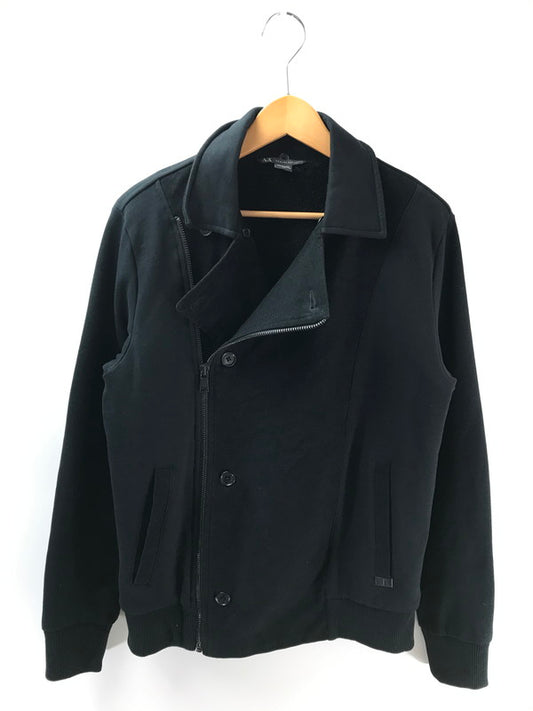 【中古品】【メンズ】 ARMANI EXCHANGE アルマーニエクスチェンジ BOA LINER RIDERS JACKET NAVY ボア ライナー ライダース ジャケット アウター 141-260304-rt-24-tag サイズ：S カラー：ブラック 万代Net店