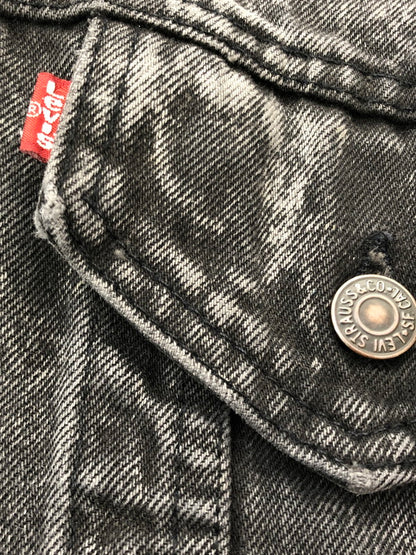 【現状渡し品】【メンズ】 Levi's リーバイス 80's ACID WASH BLACK DENIM TRUCKER JACKET 70507-0253 アシッド ウォッシュ ブラックデニム トラッカー ジャケット アウター USA製 777刻印 146-260204-rt-11-tag サイズ：M カラー：ブラック 万代Net店