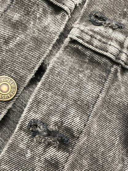 【現状渡し品】【メンズ】 Levi's リーバイス 80's ACID WASH BLACK DENIM TRUCKER JACKET 70507-0253 アシッド ウォッシュ ブラックデニム トラッカー ジャケット アウター USA製 777刻印 146-260204-rt-11-tag サイズ：M カラー：ブラック 万代Net店