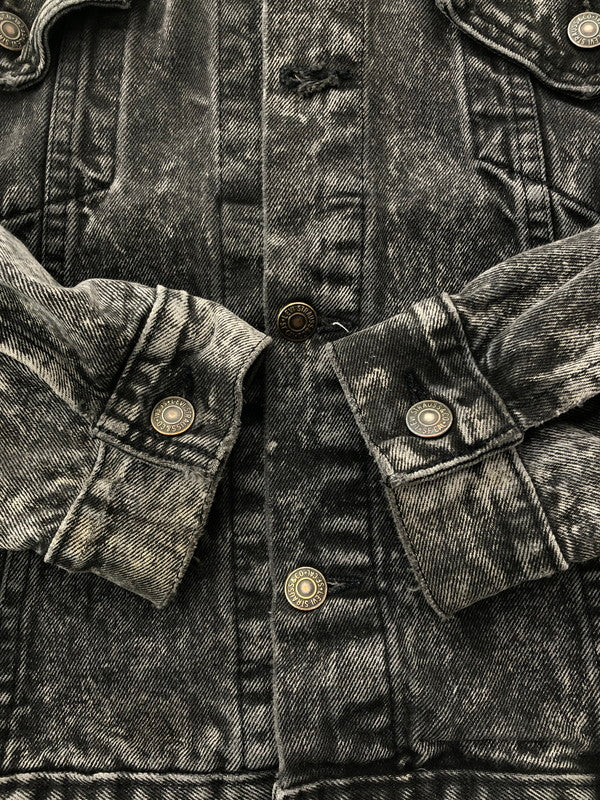 【現状渡し品】【メンズ】 Levi's リーバイス 80's ACID WASH BLACK DENIM TRUCKER JACKET 70507-0253 アシッド ウォッシュ ブラックデニム トラッカー ジャケット アウター USA製 777刻印 146-260204-rt-11-tag サイズ：M カラー：ブラック 万代Net店