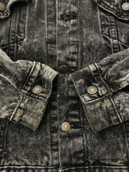 【現状渡し品】【メンズ】 Levi's リーバイス 80's ACID WASH BLACK DENIM TRUCKER JACKET 70507-0253 アシッド ウォッシュ ブラックデニム トラッカー ジャケット アウター USA製 777刻印 146-260204-rt-11-tag サイズ：M カラー：ブラック 万代Net店