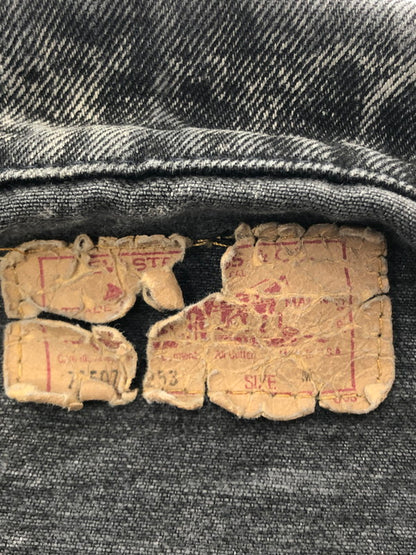 【現状渡し品】【メンズ】 Levi's リーバイス 80's ACID WASH BLACK DENIM TRUCKER JACKET 70507-0253 アシッド ウォッシュ ブラックデニム トラッカー ジャケット アウター USA製 777刻印 146-260204-rt-11-tag サイズ：M カラー：ブラック 万代Net店