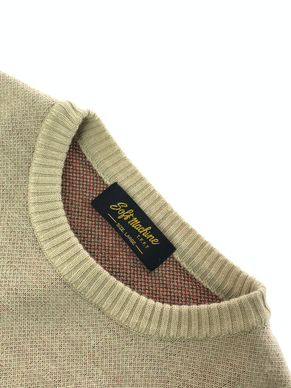 【中古品】【メンズ】 Softmachine ソフトマシーン VOTAGE CREW NECK SWEATER クルーネック スウェット トレーナー トップス 142-260301-rt-07-tag サイズ：L カラー：ベージュ系 万代Net店