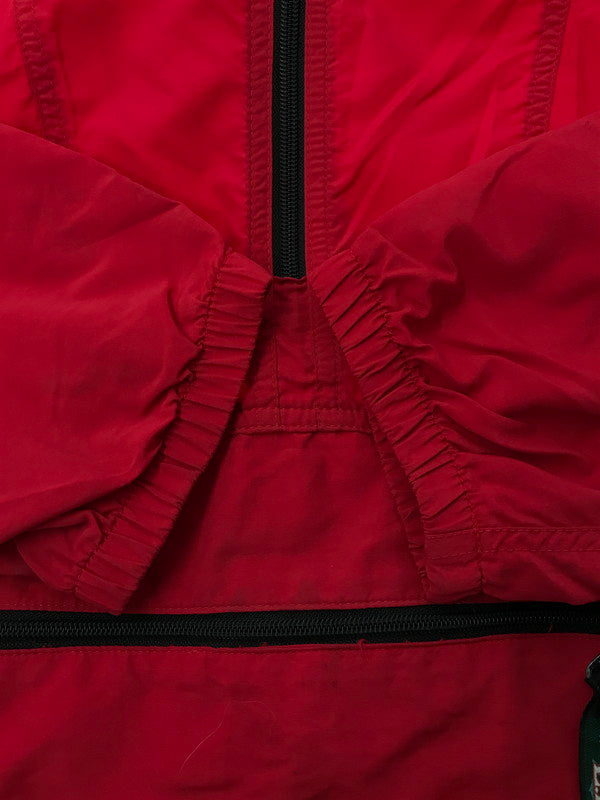 【現状渡し品】【メンズ】 L.L.Bean エルエルビーン NYLON ANORAK PARKA T446 USA製 ナイロンアノラックパーカー 144-260304-rt-16-tag サイズ：M カラー：レッド 万代Net店