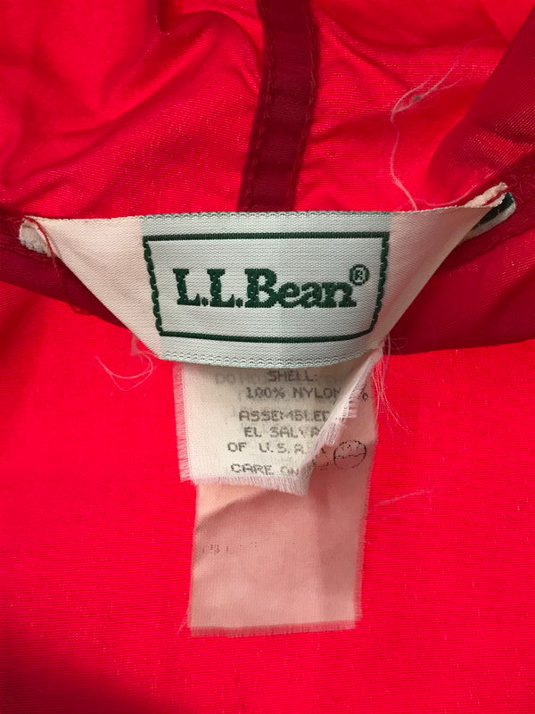 【現状渡し品】【メンズ】 L.L.Bean エルエルビーン NYLON ANORAK PARKA T446 USA製 ナイロンアノラックパーカー 144-260304-rt-16-tag サイズ：M カラー：レッド 万代Net店