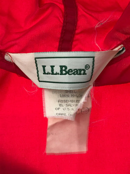 【現状渡し品】【メンズ】 L.L.Bean エルエルビーン NYLON ANORAK PARKA T446 USA製 ナイロンアノラックパーカー 144-260304-rt-16-tag サイズ：M カラー：レッド 万代Net店