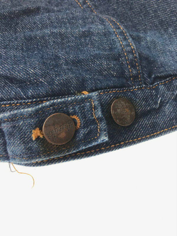 【現状渡し品】【メンズ】 Wrangler ラングラー 70's DENIM BOA LUNCH JACKET 初期 黒タグ前期 デニム ボア ランチ ジャケット アウター 146-260205-rt-07-tag サイズ：18 カラー：インディゴ 万代Net店