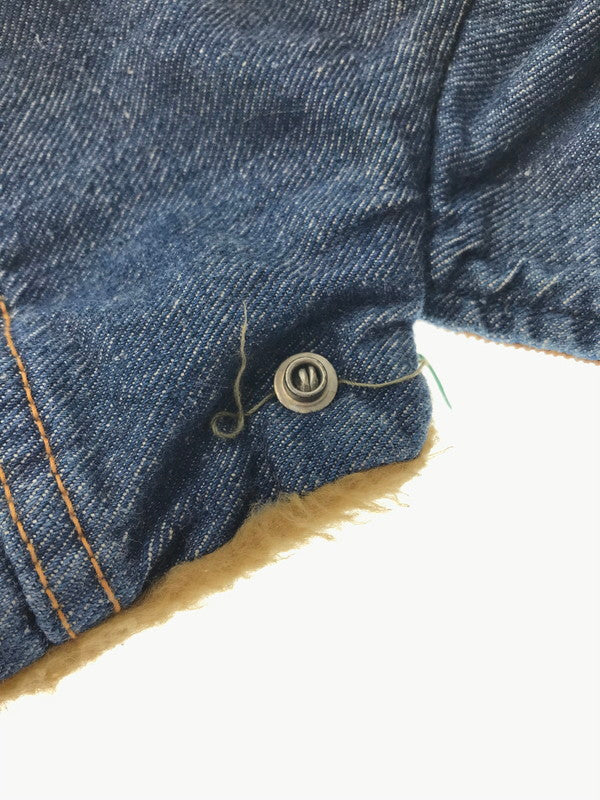 【現状渡し品】【メンズ】 Wrangler ラングラー 70's DENIM BOA LUNCH JACKET 初期 黒タグ前期 デニム ボア ランチ ジャケット アウター 146-260205-rt-07-tag サイズ：18 カラー：インディゴ 万代Net店