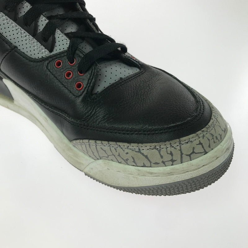 【中古品】【メンズ】 NIKE ナイキ AIR JORDAN 3 RETRO BLACK CEMENT(2024) DN3707-010 エアジョーダン3 レトロ スニーカー 靴 160-260218-rt-02-tag サイズ：28.5cm US10.5 カラー：BLACK/FIRE RED-CEMENT GREY 万代Net店