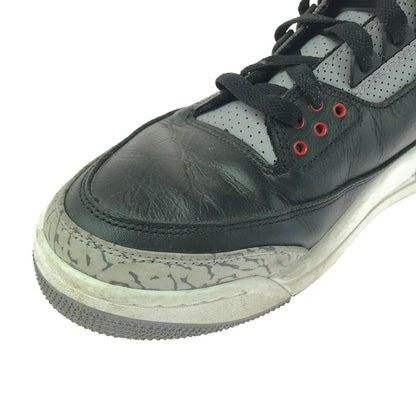 【中古品】【メンズ】 NIKE ナイキ AIR JORDAN 3 RETRO BLACK CEMENT(2024) DN3707-010 エアジョーダン3 レトロ スニーカー 靴 160-260218-rt-02-tag サイズ：28.5cm US10.5 カラー：BLACK/FIRE RED-CEMENT GREY 万代Net店