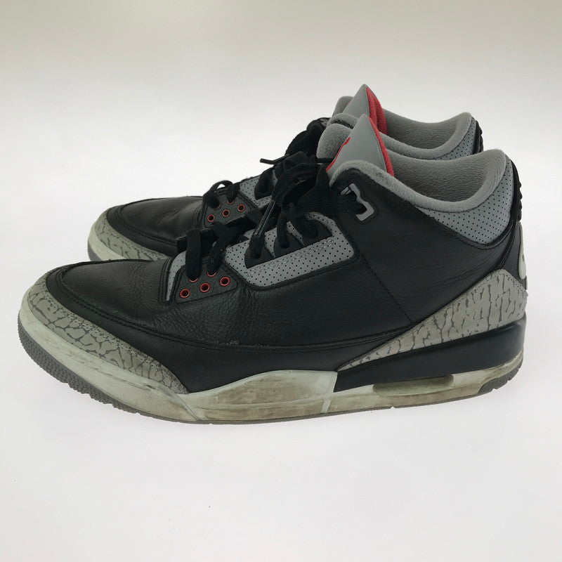 【中古品】【メンズ】 NIKE ナイキ AIR JORDAN 3 RETRO BLACK CEMENT(2024) DN3707-010 エアジョーダン3 レトロ スニーカー 靴 160-260218-rt-02-tag サイズ：28.5cm US10.5 カラー：BLACK/FIRE RED-CEMENT GREY 万代Net店