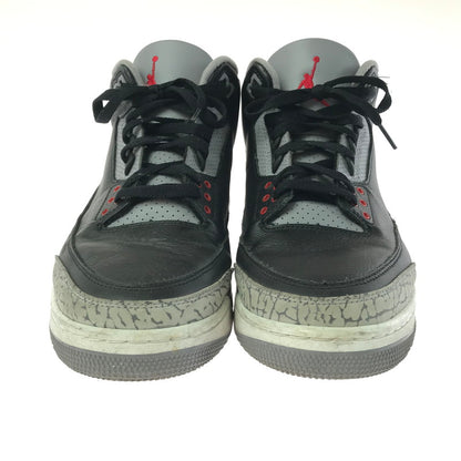【中古品】【メンズ】 NIKE ナイキ AIR JORDAN 3 RETRO BLACK CEMENT(2024) DN3707-010 エアジョーダン3 レトロ スニーカー 靴 160-260218-rt-02-tag サイズ：28.5cm US10.5 カラー：BLACK/FIRE RED-CEMENT GREY 万代Net店