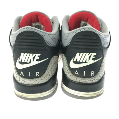 【中古品】【メンズ】 NIKE ナイキ AIR JORDAN 3 RETRO BLACK CEMENT(2024) DN3707-010 エアジョーダン3 レトロ スニーカー 靴 160-260218-rt-02-tag サイズ：28.5cm US10.5 カラー：BLACK/FIRE RED-CEMENT GREY 万代Net店