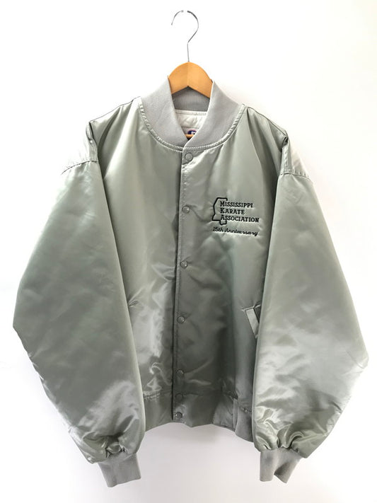 【中古品】【メンズ】 GAME SPORTSWEAR ゲーム スポーツ ウェア 90's NYLON STADIUM JACKET USA製 ナイロン スタジアム ジャケット 146-260304-rt-22-tag サイズ：XXL カラー：シルバーグレー 万代Net店