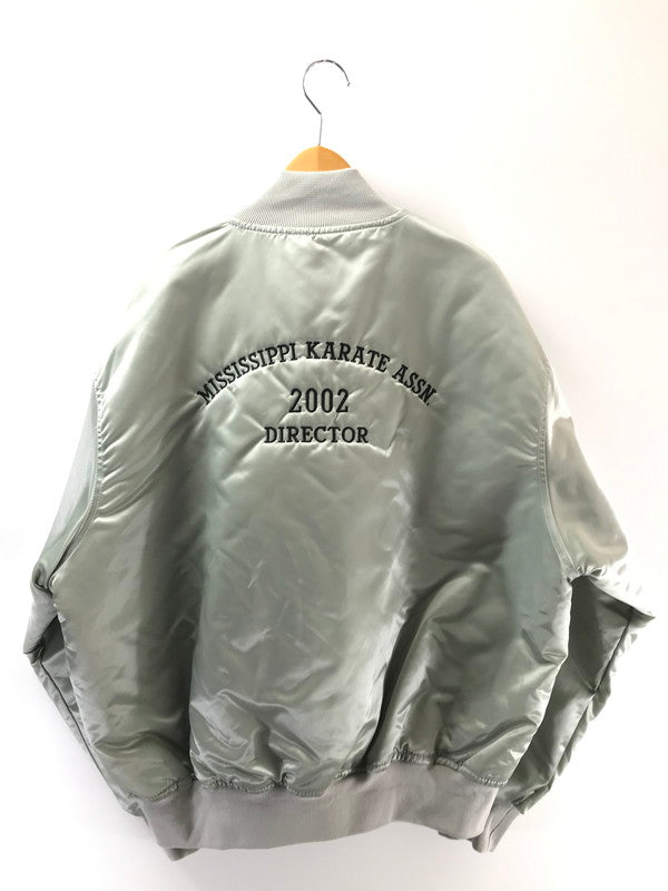 【中古品】【メンズ】 GAME SPORTSWEAR ゲーム スポーツ ウェア 90's NYLON STADIUM JACKET USA製 ナイロン スタジアム ジャケット 146-260304-rt-22-tag サイズ：XXL カラー：シルバーグレー 万代Net店