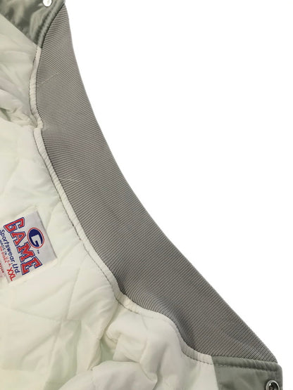 【中古品】【メンズ】 GAME SPORTSWEAR ゲーム スポーツ ウェア 90's NYLON STADIUM JACKET USA製 ナイロン スタジアム ジャケット 146-260304-rt-22-tag サイズ：XXL カラー：シルバーグレー 万代Net店