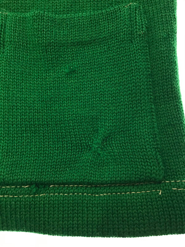 【現状渡し品】【メンズ】 WISCONSIN FELTON SPORTING GOODS ウィスコンシン フェルトン スポーティング グッズ APPLIQUE KNIT CARDIGAN GREEN ニットカーディガン 146-260304-rt-21-tag サイズ：不明 下記参照 カラー：グリーン 万代Net店