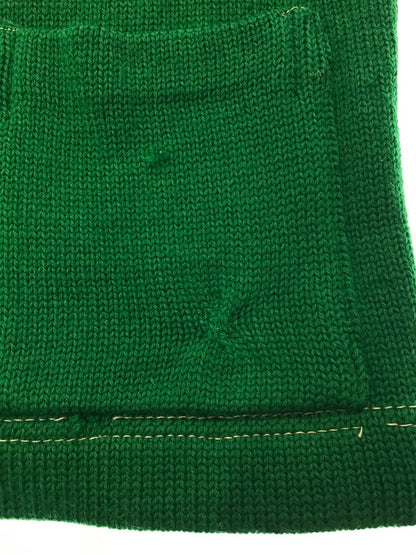 【現状渡し品】【メンズ】 WISCONSIN FELTON SPORTING GOODS ウィスコンシン フェルトン スポーティング グッズ APPLIQUE KNIT CARDIGAN GREEN ニットカーディガン 146-260304-rt-21-tag サイズ：不明 下記参照 カラー：グリーン 万代Net店