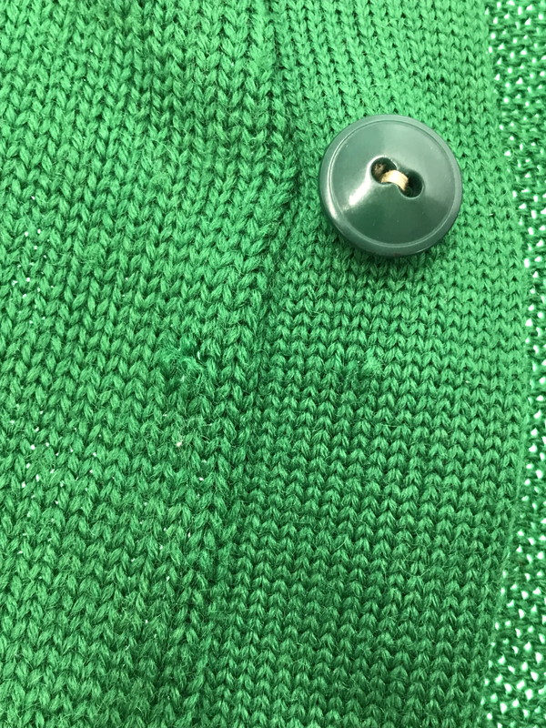【現状渡し品】【メンズ】 WISCONSIN FELTON SPORTING GOODS ウィスコンシン フェルトン スポーティング グッズ APPLIQUE KNIT CARDIGAN GREEN ニットカーディガン 146-260304-rt-21-tag サイズ：不明 下記参照 カラー：グリーン 万代Net店