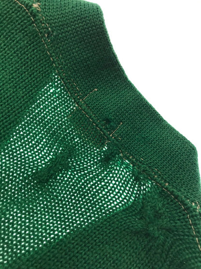 【現状渡し品】【メンズ】 WISCONSIN FELTON SPORTING GOODS ウィスコンシン フェルトン スポーティング グッズ APPLIQUE KNIT CARDIGAN GREEN ニットカーディガン 146-260304-rt-21-tag サイズ：不明 下記参照 カラー：グリーン 万代Net店