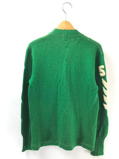 【現状渡し品】【メンズ】 WISCONSIN FELTON SPORTING GOODS ウィスコンシン フェルトン スポーティング グッズ APPLIQUE KNIT CARDIGAN GREEN ニットカーディガン 146-260304-rt-21-tag サイズ：不明 下記参照 カラー：グリーン 万代Net店