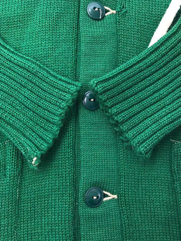 【現状渡し品】【メンズ】 WISCONSIN FELTON SPORTING GOODS ウィスコンシン フェルトン スポーティング グッズ APPLIQUE KNIT CARDIGAN GREEN ニットカーディガン 146-260304-rt-21-tag サイズ：不明 下記参照 カラー：グリーン 万代Net店
