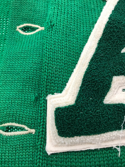 【現状渡し品】【メンズ】 WISCONSIN FELTON SPORTING GOODS ウィスコンシン フェルトン スポーティング グッズ APPLIQUE KNIT CARDIGAN GREEN ニットカーディガン 146-260304-rt-21-tag サイズ：不明 下記参照 カラー：グリーン 万代Net店