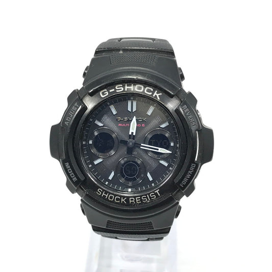 【中古品】【メンズ】 G-SHOCK ジーショック AWG-M100SBC-1AJF ANALOG-DIGITAL AWG-100 M100 SERIES アナログ デジタル タフソーラー腕時計 196-260218-na-08-tag カラー：ブラック 万代Net店