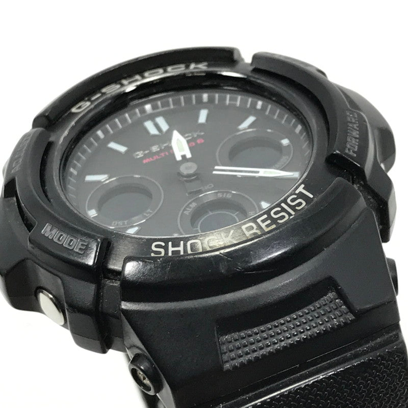 【中古品】【メンズ】 G-SHOCK ジーショック AWG-M100SBC-1AJF ANALOG-DIGITAL AWG-100 M100 SERIES アナログ デジタル タフソーラー腕時計 196-260218-na-08-tag カラー：ブラック 万代Net店
