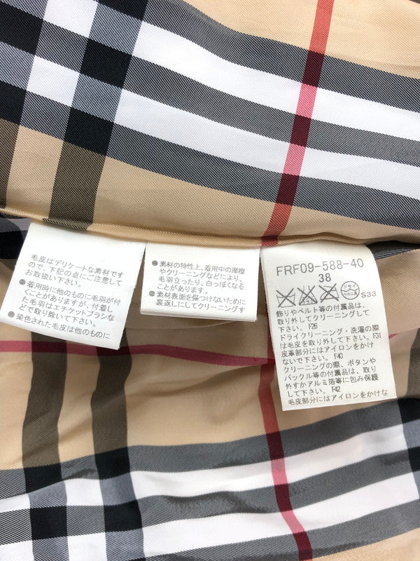 【中古品】【レディース】 BURBERRY BLUE LABEL バーバリーブルーレーベル DOWN COAT FRF09-588-40 ダウンコート アウター 168-260205-rt-11-tag サイズ：38 カラー：ベージュ 万代Net店