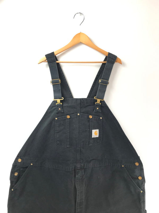 【中古品】【メンズ】 Carhartt カーハート BIB OVERALL COTTON DUCK R01 BLK USA製 ビブ オーバーオール コットン ダック 157-260213-rt-22-tag カラー：ブラック 万代Net店