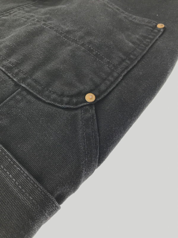 【中古品】【メンズ】 Carhartt カーハート BIB OVERALL COTTON DUCK R01 BLK USA製 ビブ オーバーオール コットン ダック 157-260213-rt-22-tag カラー：ブラック 万代Net店
